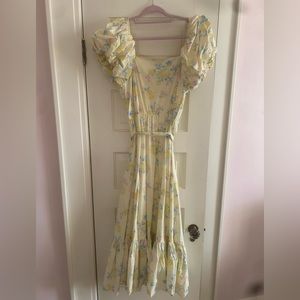 Yellow Loveshackfancy Floral Maxi Dress